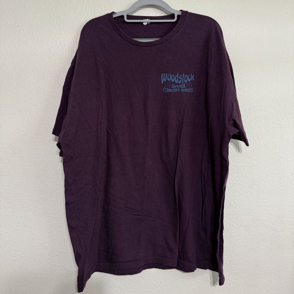 2018 Woodstock Summer Concert Series T-Shirt 2XL Purple Short Sleeve Graphic Tee